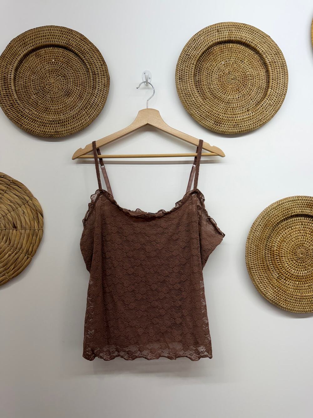 Old Navy Brown Lace Tank Top XL